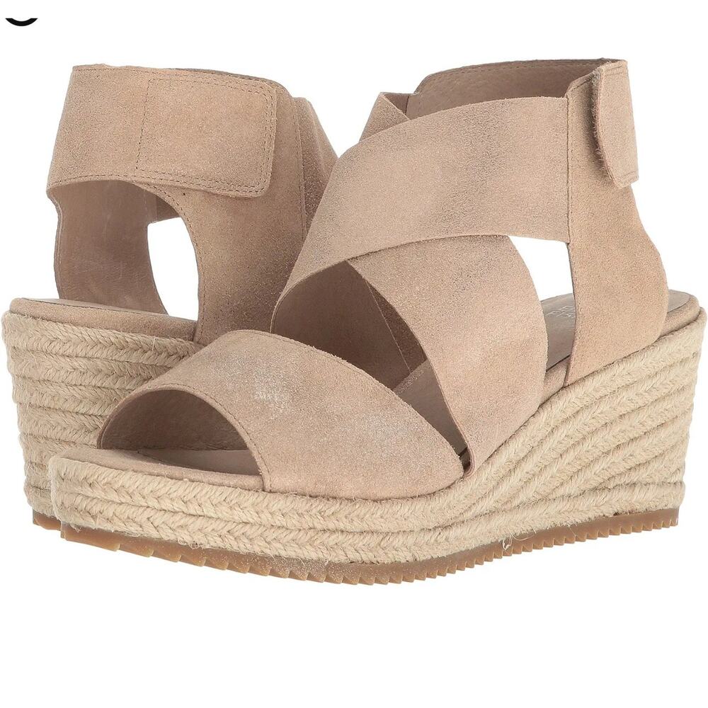 New Eileen Fisher Willow 3 Wedge Sandal Size 8.5 rosegold